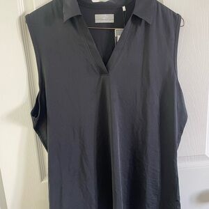 Callaway Sleeveless V-Neck Golf Polo in Black